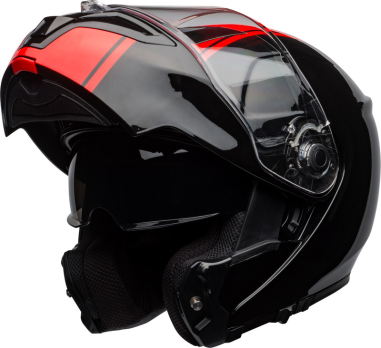 BELL SRT Modular Helmet - Ribbon Gloss Black/Red