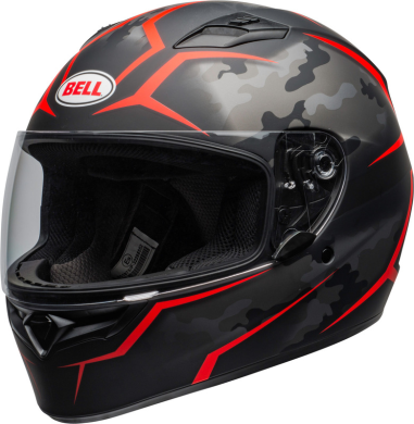 BELL Qualifier Helmet - Stealth Camo Matte Black/Red