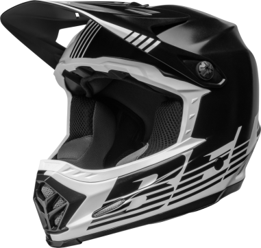Casque BELL Moto-9 Youth Mips - Louver Gloss Black/White