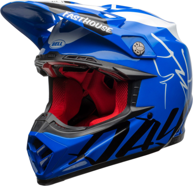 BELL Moto-9 Flex Helmet - Fasthouse DID 20 Gloss Blue/White
