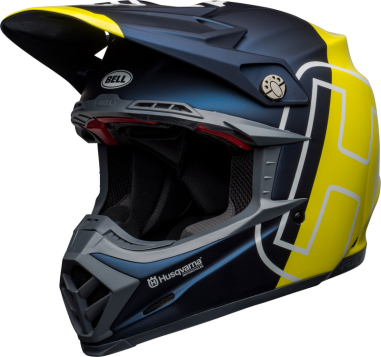 BELL Moto-9 Flex Helmet - Husqvarna Gotland Matte/Gloss Blue/Hi-Viz